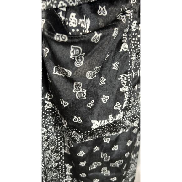 Dogg Supply by Snoop Dogg Black Paisley Microfleece Hooded Lounge Robe Small - Picture 6 of 7